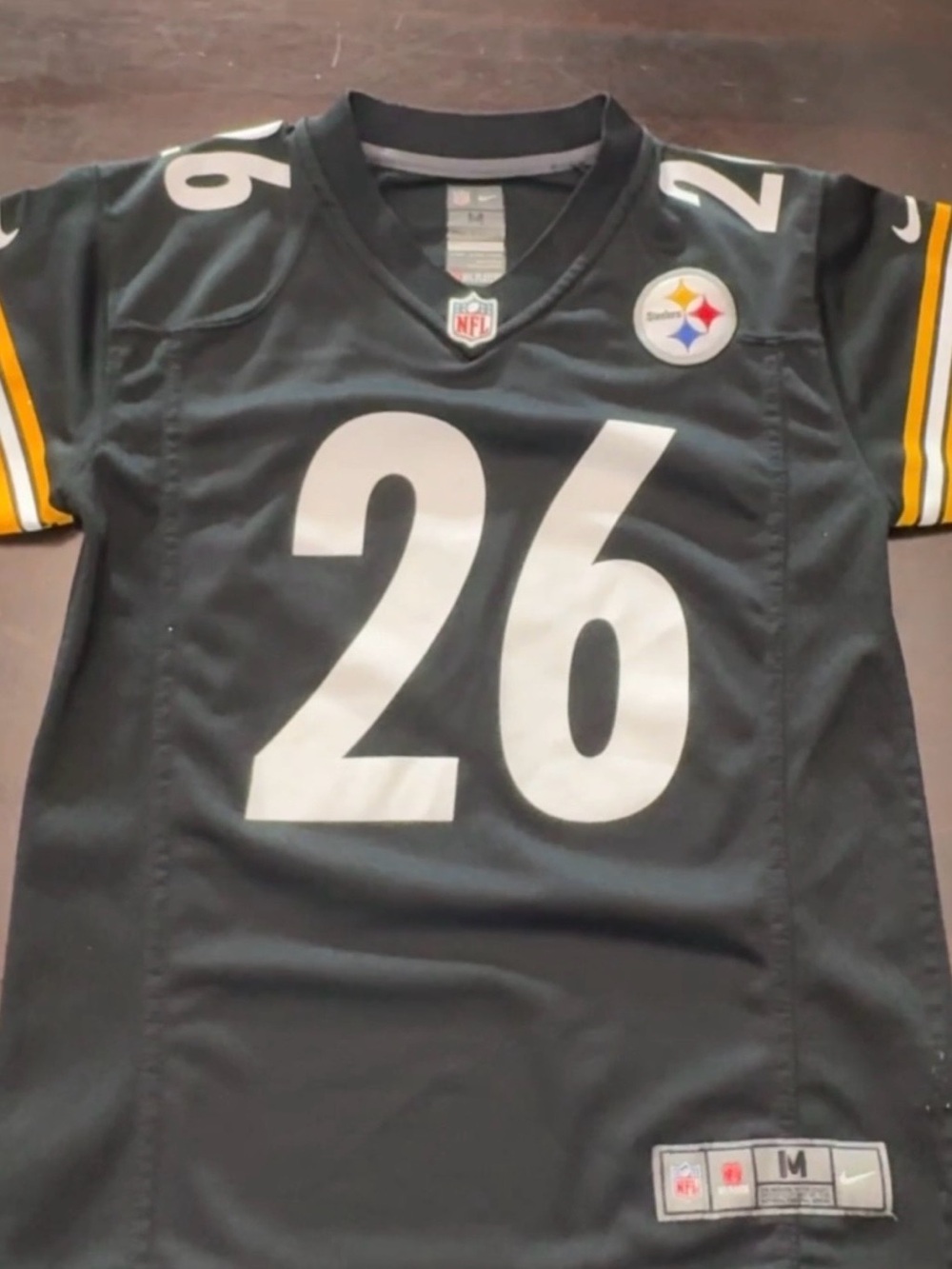 NFL Black and White Football Jersey with #26 Detailing  Youth M Unisex